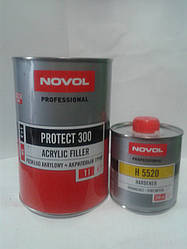 Ґрунт акриловий 4+1 PROTECT 300 Novol (1 л) + затверджувач (0,25 л), сірий