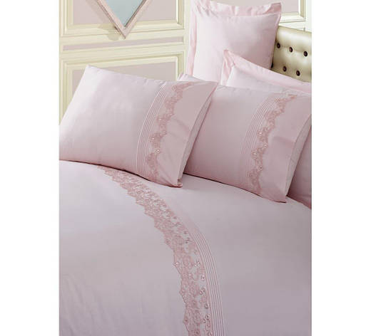 Постільна білизна Cotton Box Brode Ranforse PUDRA євро - 4 наволочки, фото 1