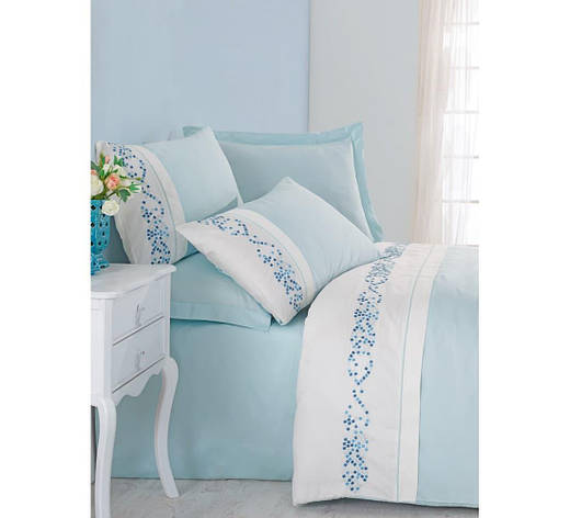 Постільна білизна COTTON BOX BRODE SATEN TERRY євро - 4 наволочки, фото 2