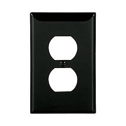 Нейлонова Накладка для розеток американського стандарту (одна подвійна, колір чорний)