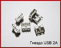 USB гнездо, тип А, DIP-4-180.