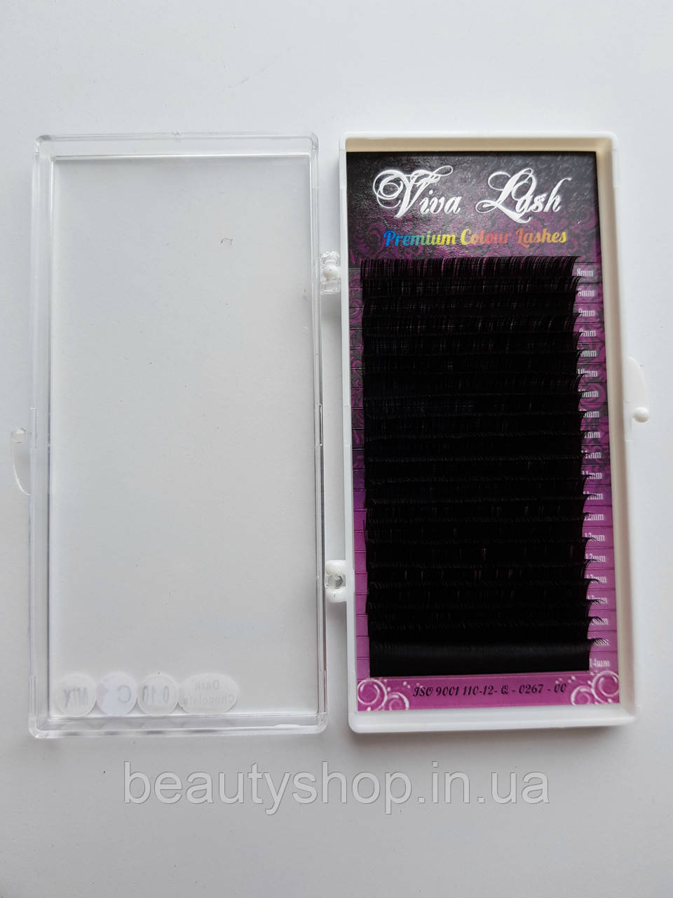 Вії темний шоколад Viva Lash коричневі 20 ліній, одна довжина (Віва Леш)