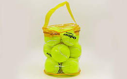 М'яч для великого тенісу Weilepu 901-12 12шт салатовий (PVC сумка)