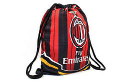 Рюкзак-мішок GA-4433-ACM AC MILAN (нейлон, р-р 39х49 см, червоний-чорний)