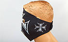 Маска лицьова вітрозахисна MS-4344-2 Iron Cros (неопрен, чорний), фото 2