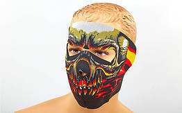 Маска лицьова вітрозахисна MS-4344-3 Red Evil Skull (неопрен, чорний)