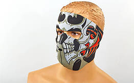 Маска лицьова вітрозахисна MS-4344-4 Tribal Skull (неопрен, чорний)