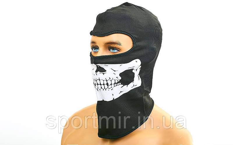 Підшлемник балаклава Скелет M-4532 (PL, еластан, чорний), фото 1