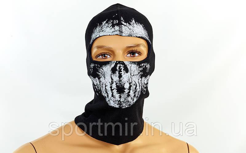 Підшлемник балаклава Скелет MS-4824-2 Call of Duty (коттон, чорний), фото 1