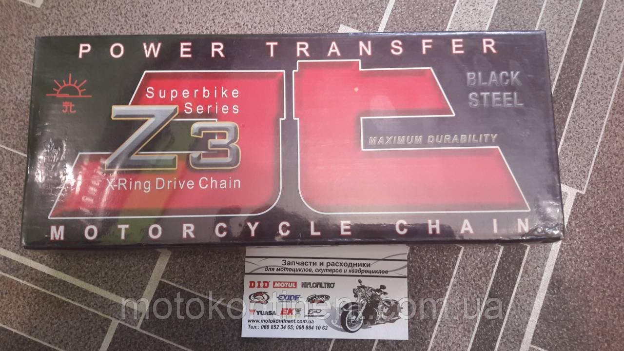 Мото ланцюг 525 120 ланів JTC525Z3 сальник X-Ring сталева Усилена (замок під розклепку)