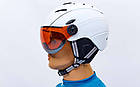 Шолом гірськолижний з візером і механізмом регулювання MS-6296-W (PC, p-p M-L-55-61, білий), фото 3
