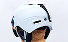 Шолом гірськолижний з візером і механізмом регулювання MS-6296-W (PC, p-p M-L-55-61, білий), фото 7