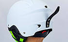 Шолом гірськолижний з механізмом регулювання MS-6288-W (ABS, p-p S-M-51-58, білий матовий), фото 5