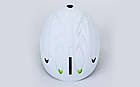 Шолом гірськолижний з механізмом регулювання MS-6288-W (ABS, p-p S-M-51-58, білий матовий), фото 6