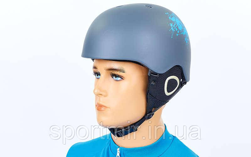 Шолом гірськолижний з механізмом регулювання MS-6289-GR (PC, p-p M-L-55-61, сірий), фото 1