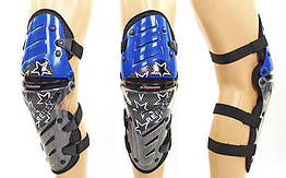 Мотозахист (коліно, гомілка) 2 шт Alpinestars MS-4372-BL (пластик, PL, чорний синій)
