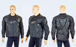 Мотокуртка текстильна із захистом і аеродинамічним горбом Alpinestars A09-BK (р-р M-3XL-44-54)