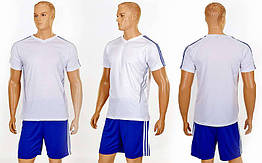 Футбольна форма Glow CO-703-W (PL, р-р (S-XL)-165-180 см, білий синій, шорти сині)