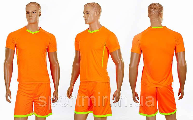 Футбольна форма підліткова Grapple CO-7055B-OR (PL, р-р (24-30), оранж-салат, шорти оранж), фото 1