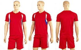 Футбольна форма підліткова Line CO-4587-R (PL, р-р М-XL, червоний, шорти червоний)