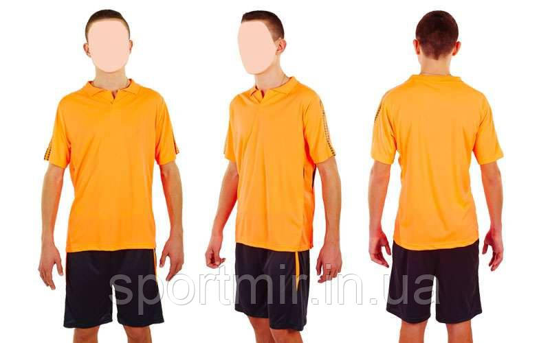 Футбольна форма підліткова New game CO-4807-P (PL, р-р M-XL (26-30), корал., шорти чорн.), фото 1