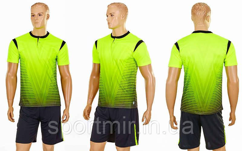 Футбольна форма Brill CO-16004-G (PL, р-р S-3XL-42-54, салатовий, шорти чорні), фото 1
