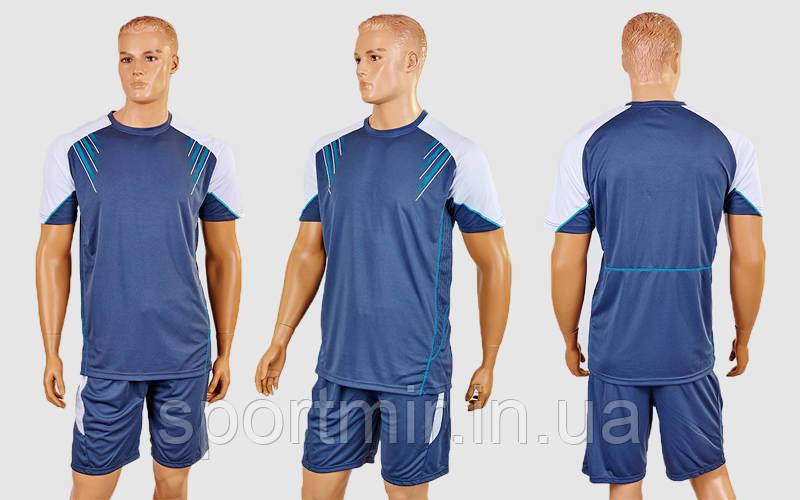 Футбольна форма Captain CO-1004-G (PL, р-р M-3XL-44-52, зріст 165-185 см, сірий-білий, шорти сірі), фото 1