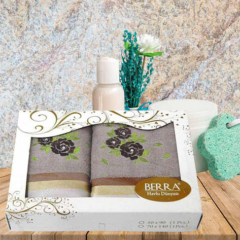 Набір рушників Berra 2-ка (б + л) 1, фото 1