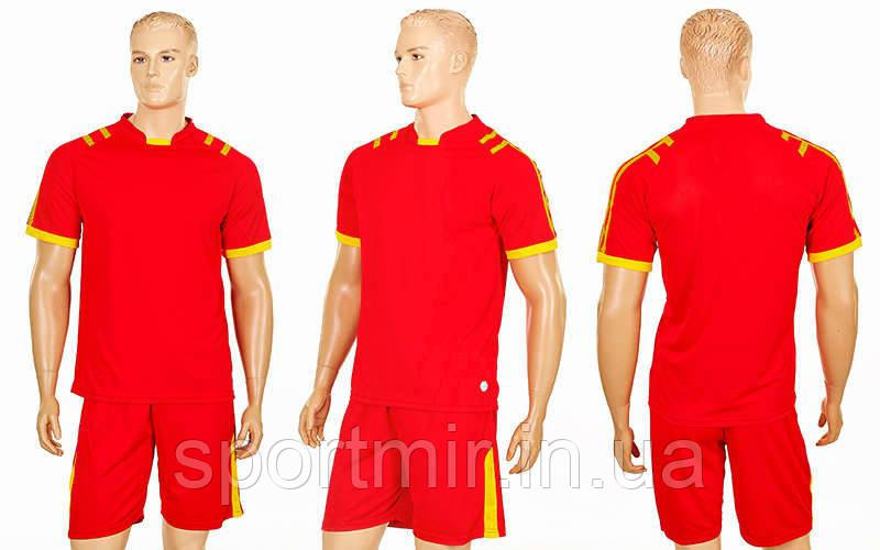 Футбольна форма Chic CO-1608-R (PL, р-р S-3XL-42-54, зріст 160-190 см, червоний, шорти червоні), фото 1