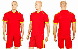 Футбольна форма Chic CO-1608-R (PL, р-р S-3XL-42-54, зріст 160-190 см, червоний, шорти червоні)