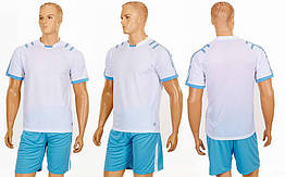 Футбольна форма Chic CO-1608-W (PL, р-р S-3XL-42-54, зріст 160-190 см, білий, шорти блакитні)