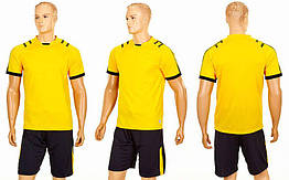 Футбольна форма Chic CO-1608-Y (PL, р-р S-3XL-42-54, зріст 160-190 см, жовтий, шорти чорні)