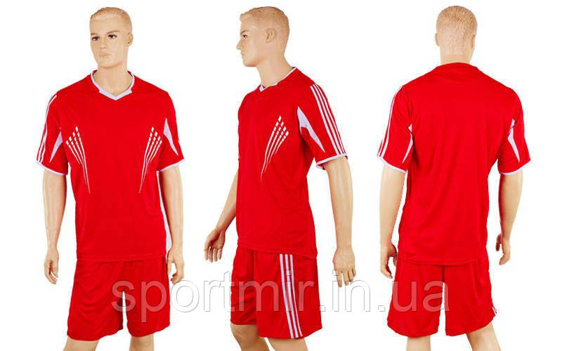 Футбольна форма CO-306-R (поліестер, р-р M-XXL-46-54, червоний, шорти червоні), фото 1