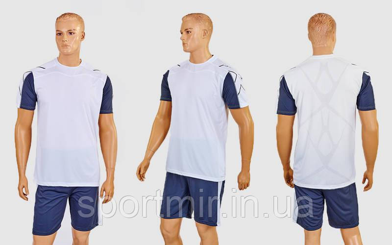 Футбольна форма Height CO-1014-W (PL, р-р M-3XL-44-52, зріст 165-185 см, білий-сірий, шорти сірі), фото 1