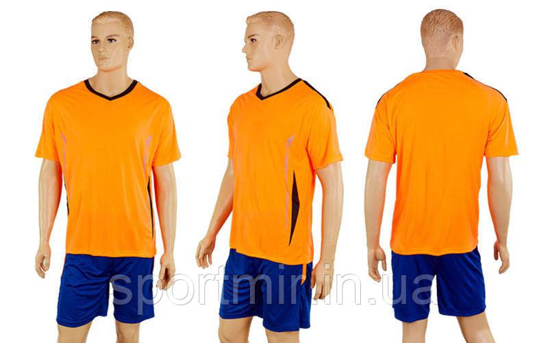 Футбольна форма Pursuit CO-5401-P (поліестер, р-р M-L-46-50, кораловий, шорти темно-сині), фото 1