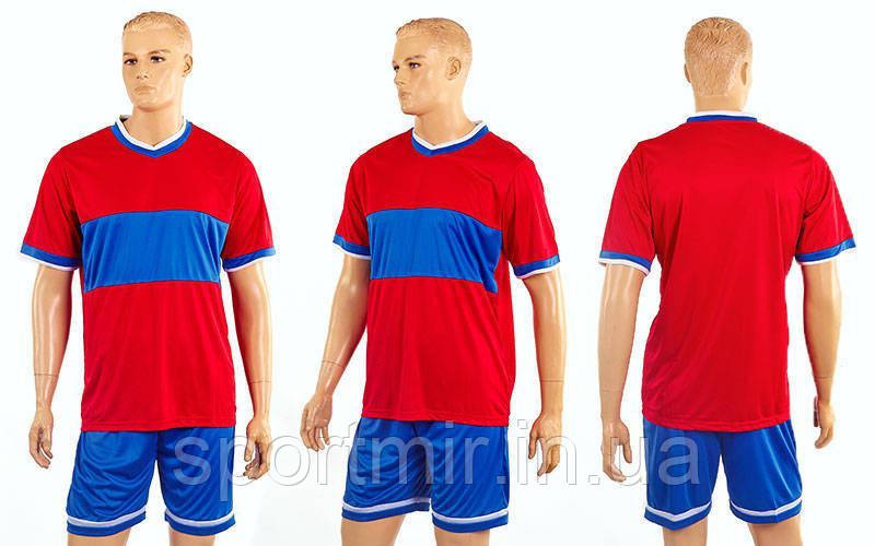 Футбольна форма Two colors CO-1503-R (поліестер, р-р M-XL-46-52, червоний, шорти сині), фото 1