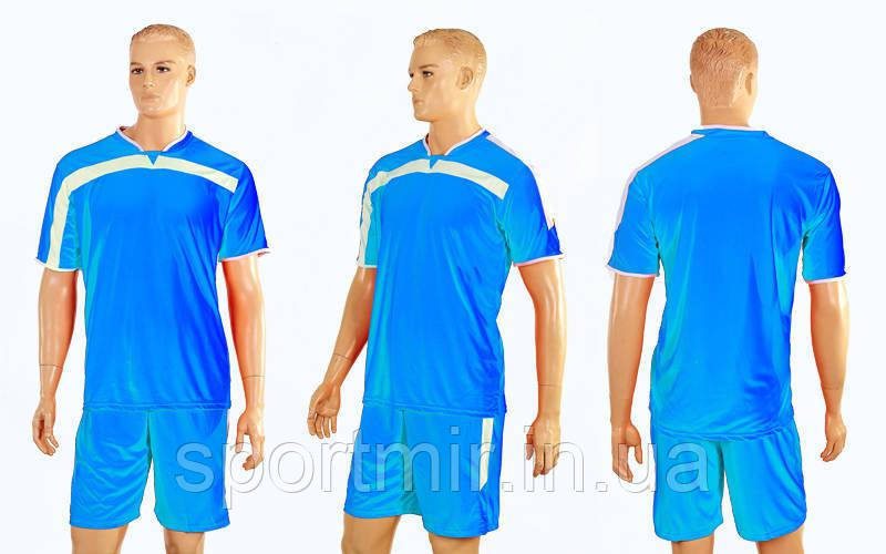 Футбольна форма Wave CO-4475-LB (поліестер, р-р M-XL-46-52, блакитний, шорти блакитні), фото 1