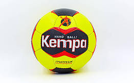 М'яч для гандбола КЕМРА HB-5408-2 (PU, р-р 2, зшитий вручну, жовтий-чорний)