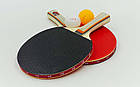 Набір для настільного тенісу 2 ракетки, 2 м'ячі Boli prince MT-9010 (деревина, гума, пак. блістер), фото 3