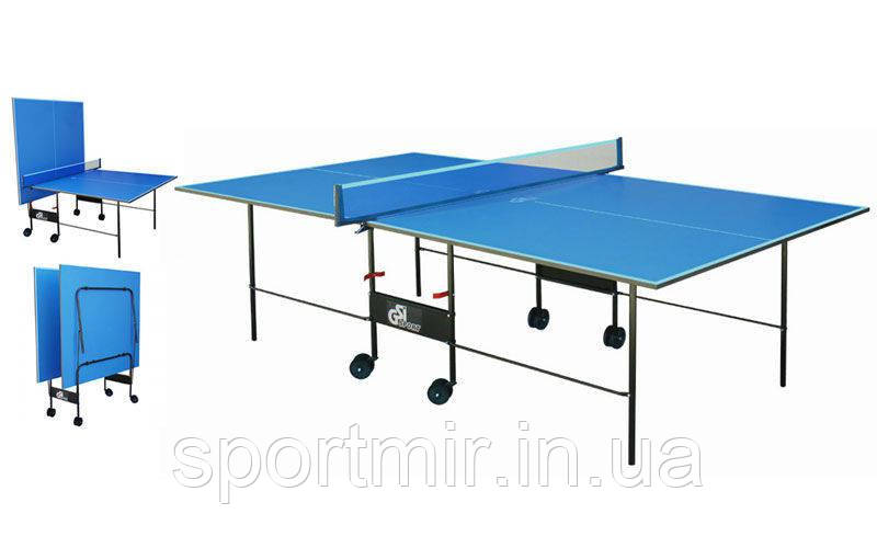 Стіл тенісний UR MT-4690 (Gk-2) (складаний, ДСП товщ.16 мм, мет, сплас,р-р 2,74х1,52х0,76м, фото 1