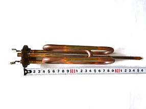 Тен на фланці гнутий для водонагрівачів ø48мм 2000W подовжені контакти / L=270мм / Італія