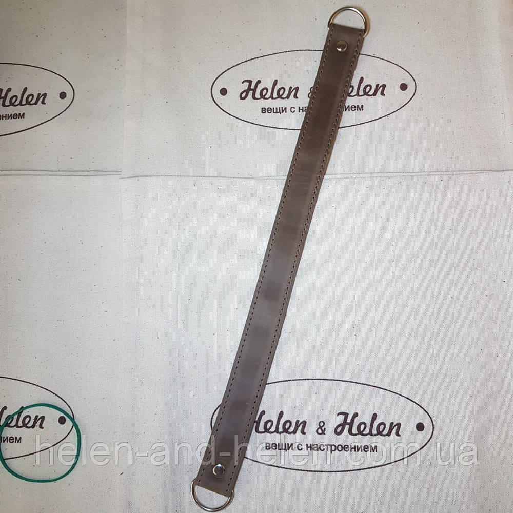 Короткий ремінь на півкільцях із фурнітурою кольору срібло, фото 1