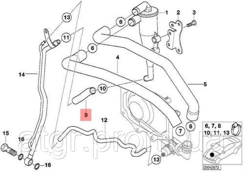 Шланг системи вентиляції картера BMW 11151438302