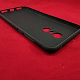 Прогумований пластиковий чохол бампер для Xiaomi redmi 5 Plus — чорний, фото 3