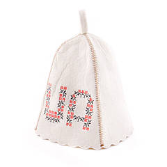 Шапка для сауни з вишивкою "UA", Saunapro