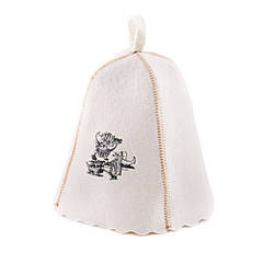 Шапка для сауни з вишивкою 'Банщик ', Saunapro