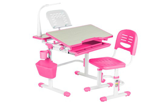 Комплект парта — стіл + стілець Lavoro Pink, фото 1