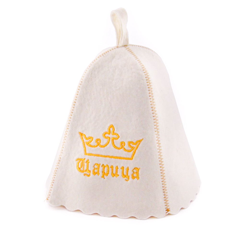 Шапка для сауни з вишивкою 'Цариця ', Saunapro