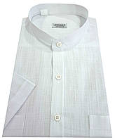 Мужская рубашка с коротким рукавом №10-34 - Flamli белый