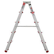 Стрем'янка з алюмінію, двостороння, 5 сходинок, висота 1100мм INTERTOOL LT-1105, фото 2